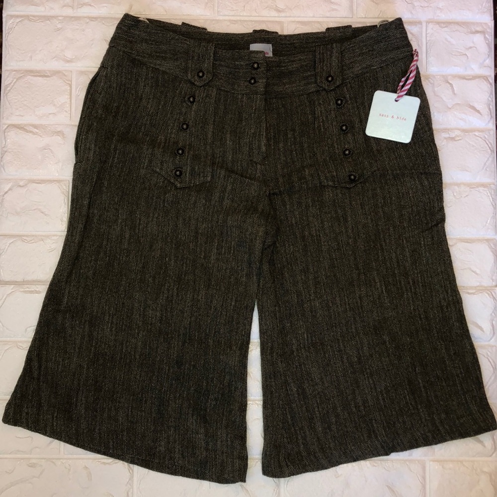 Sass & Bide cropped trousers flared bottom size 42